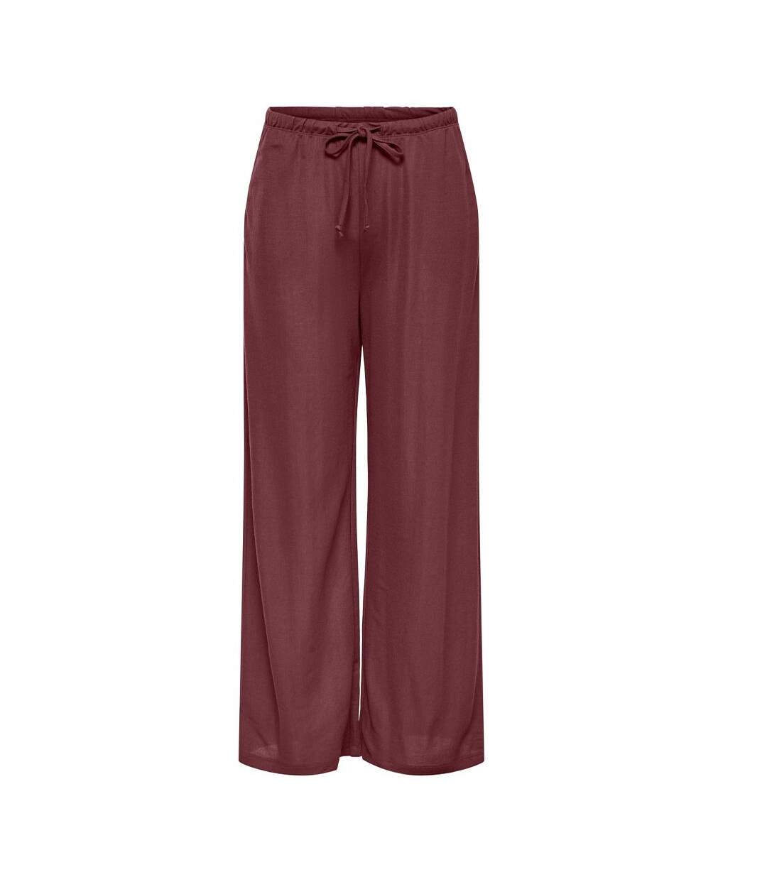Pantalon fluide rouge femme jdy leslie-1
