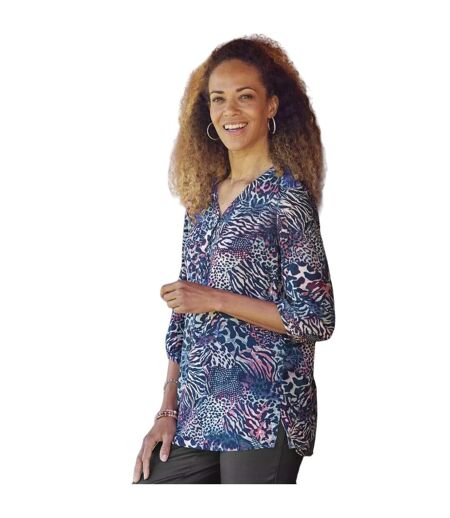 Blouse femme bleu marine / rose Atlas for Women