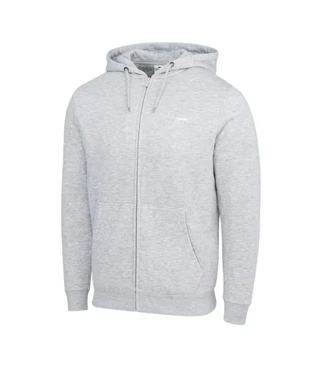 Mens Full Zip Hoodie Grey Marl Slazenger