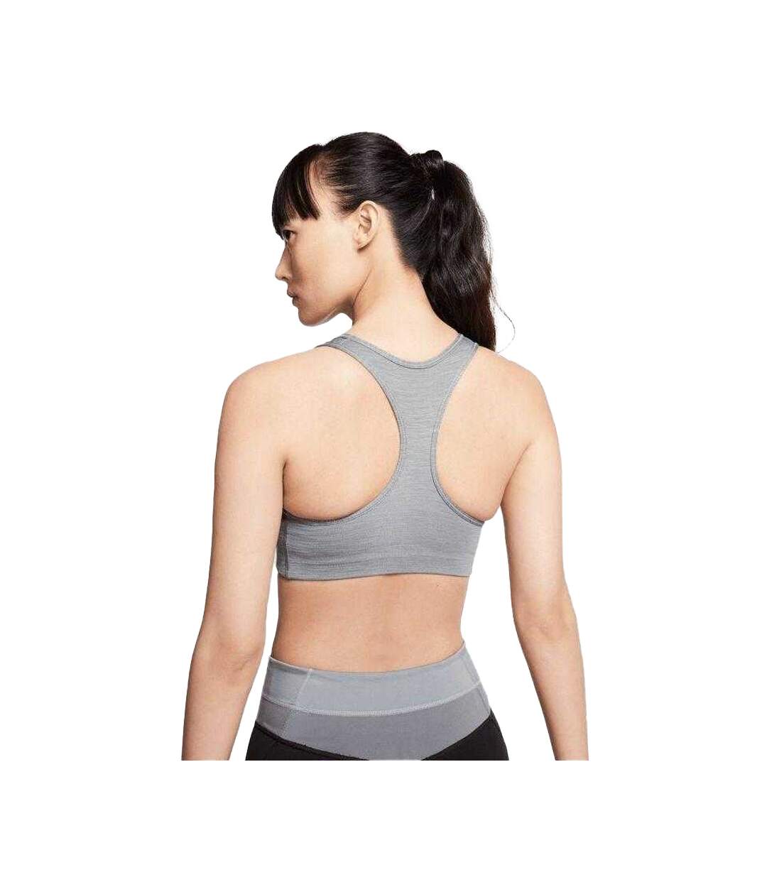Brassière De Sport Motif/style Swoosh Femme Gris Nike-3