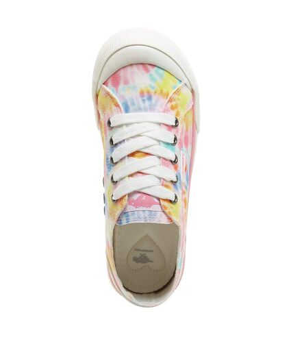 Womens/ladies jazzin bright tie dye trainers multicoloured Rocket Dog