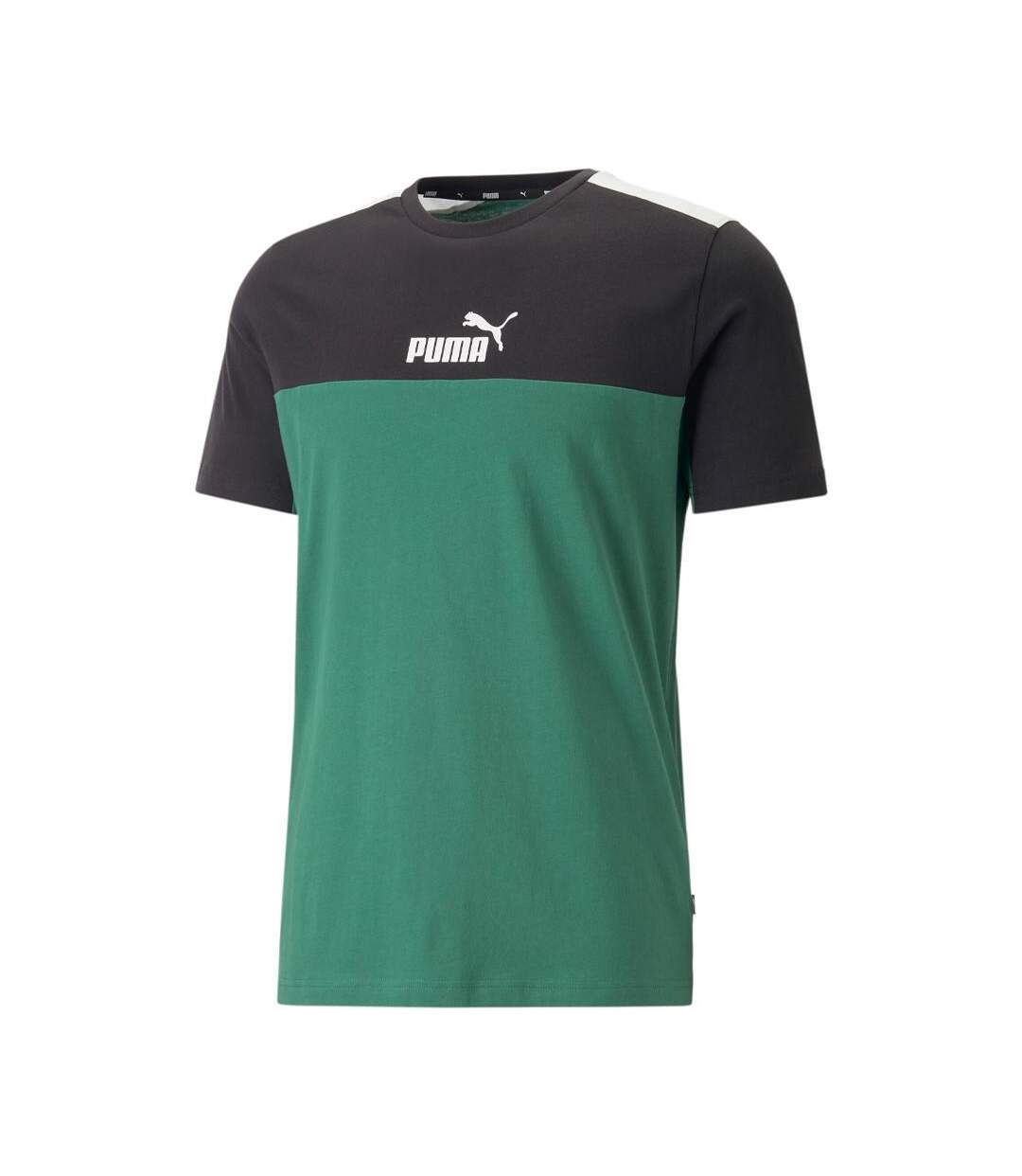 T-shirt Vert/Noir Homme Puma Ess Block - S