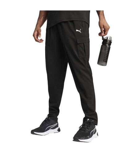 Mens Tad Tech Woven Cargo Jogging Bottoms  Black Puma