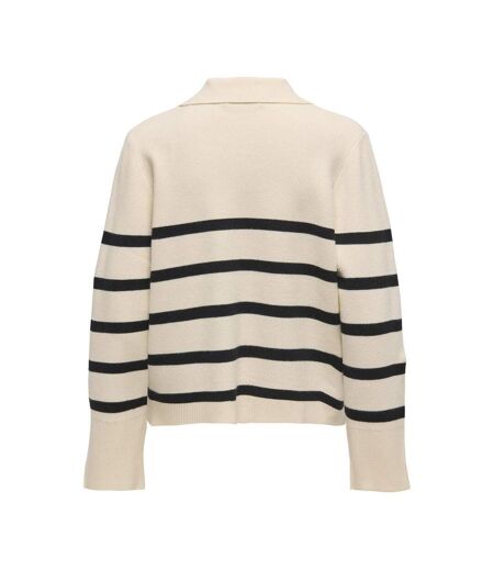 Pull ecru/noir femme only monica