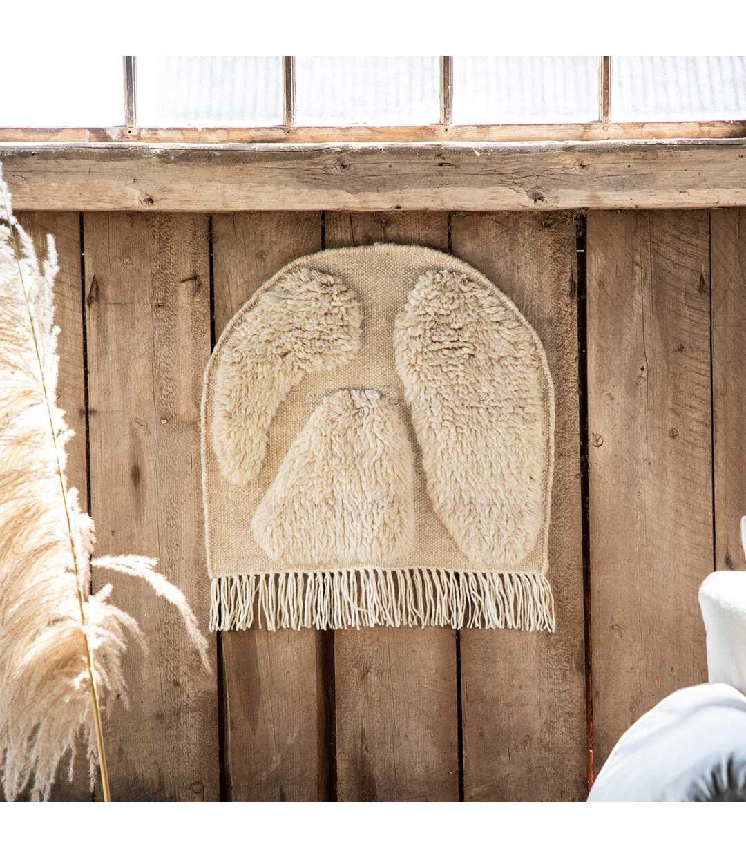 Déco Murale en Laine Jakobso 62cm Naturel-2