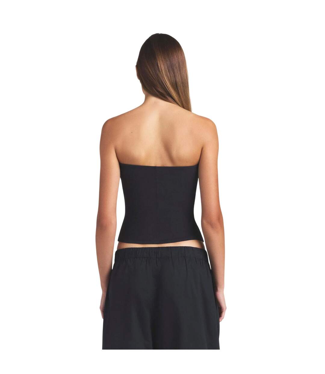 Womens/ladies Bandeau Tube Top Black Skims-3