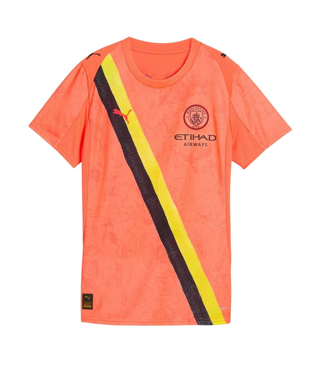 Womens/ladies Kidsuper Manchester City Fc Goalkeeper Jersey Neon Orange Puma-2