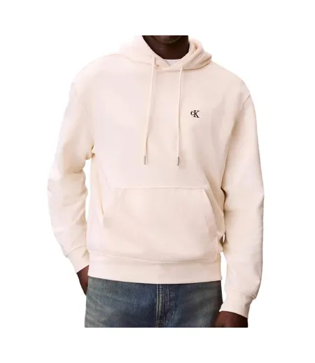 Sweat à capuche beige homme calvin klein jeans  350 terry