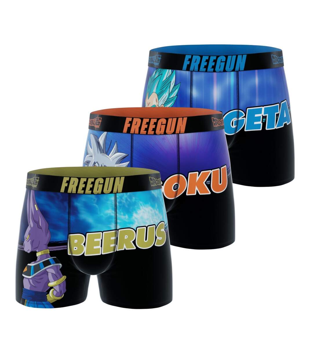 Lot de 3 boxers homme Dragon Ball Super Freegun-1