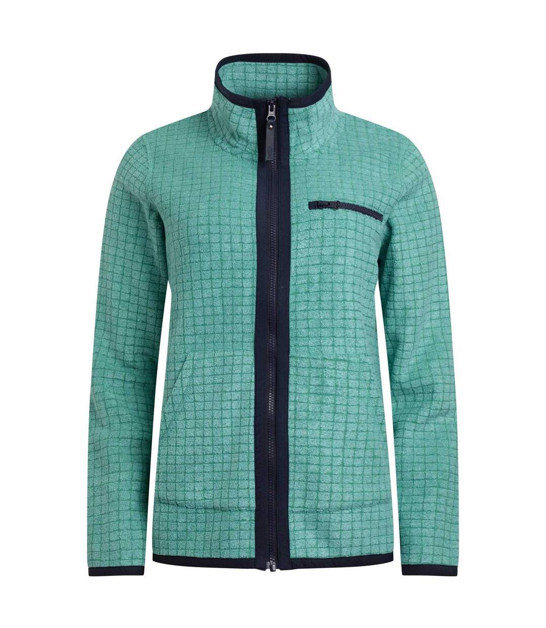 Womens/ladies tilly grid full zip fleece jacket viridis Weird Fish-1