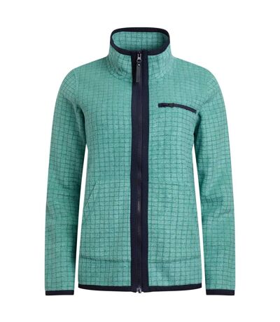 Womens/ladies tilly grid full zip fleece jacket viridis Weird Fish