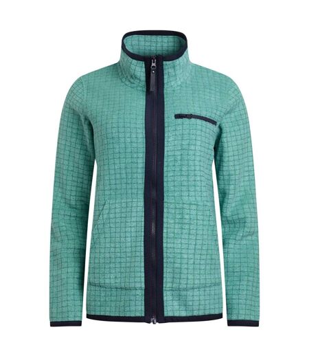 Womens/ladies tilly grid full zip fleece jacket viridis Weird Fish