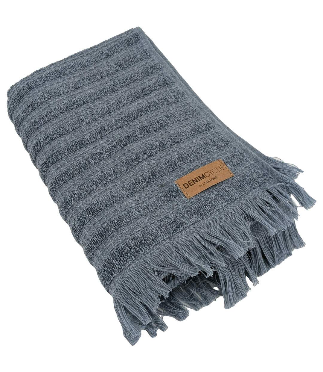 Serviette de toilette coton collection DENIM A rayures-1