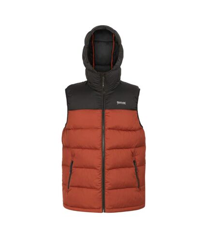 Mens nevado heavyweight sleeveless body warmer red ochre/black Regatta