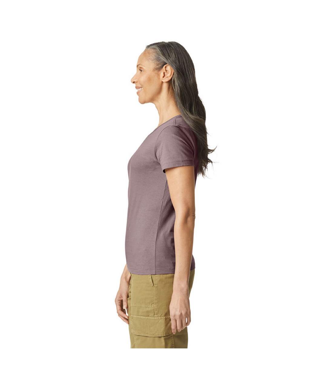 Womens/ladies Ringspun Cotton Soft Touch T-shirt Paragon Gildan-1