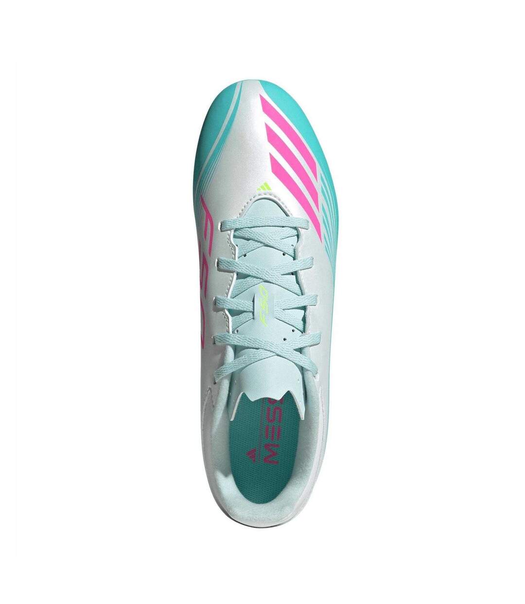 Mens F50 League Firm Ground Football Boots White Pink Blue Adidas-4