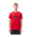 T-shirt Homme Rouge Bleu Lacoste-1