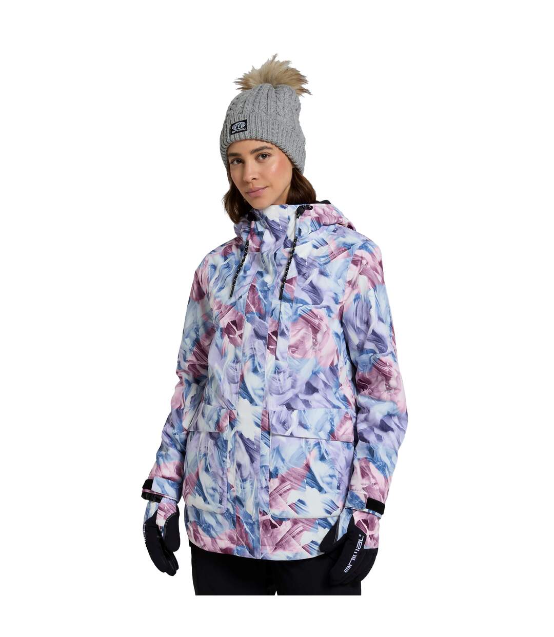 Blouson de ski tignes femme rose clair Animal