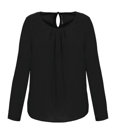 Blouse matière crêpe - Femme - K5003 - noir