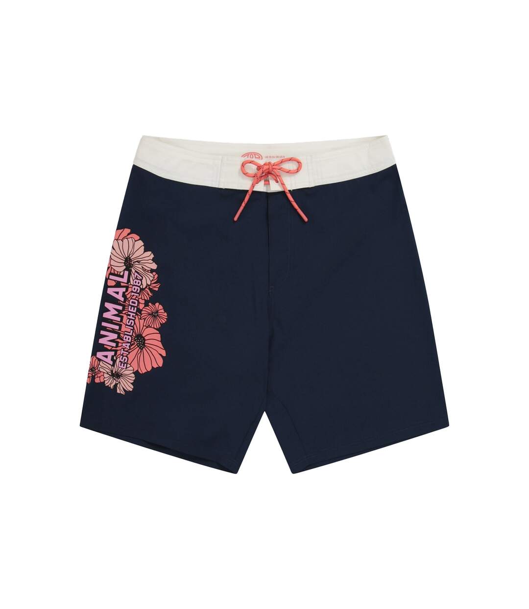 Womens/ladies Nora Logo Classic Boardshorts Navy Animal-1