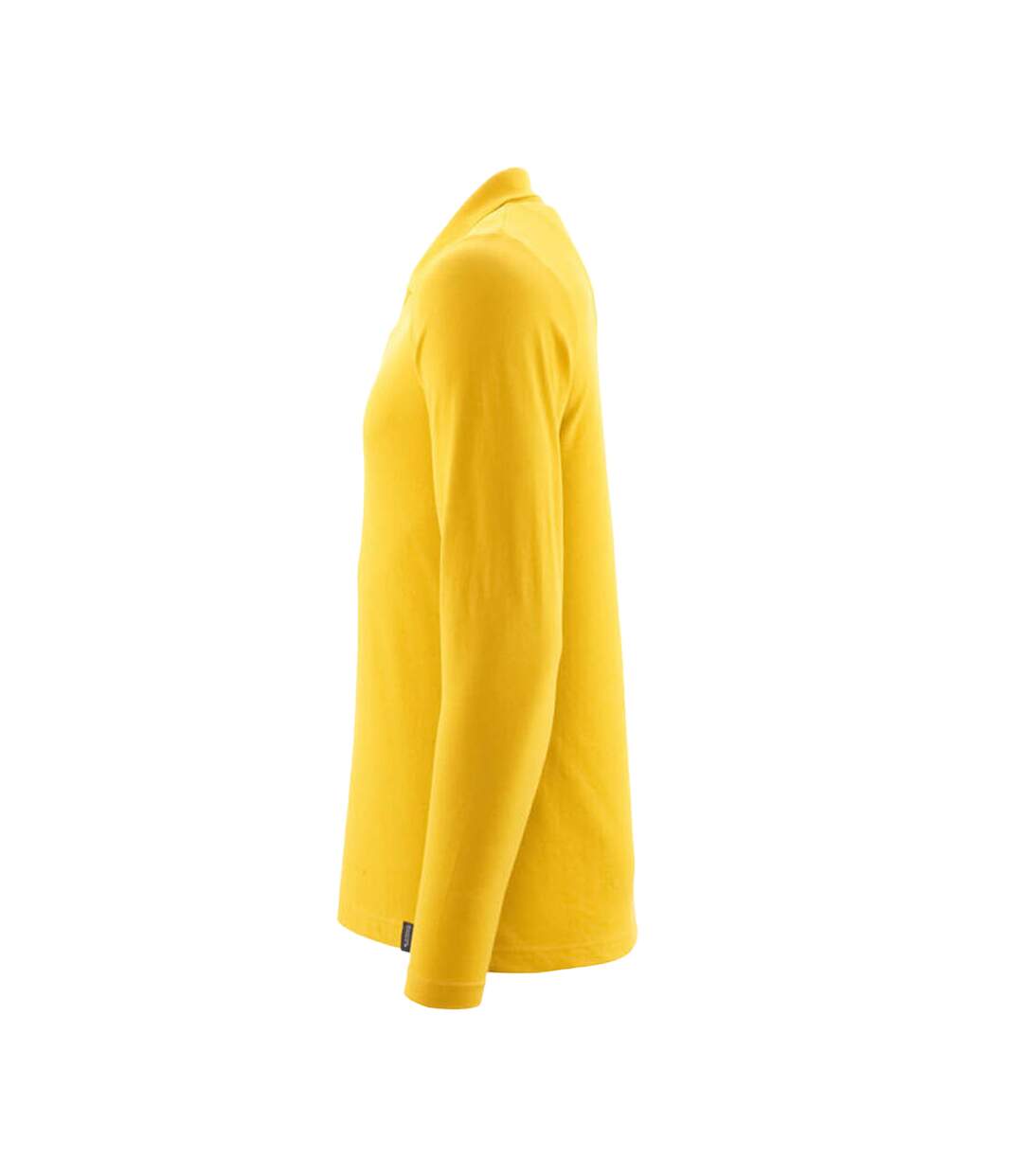 Mens Crossover Long-sleeved Polo Shirt Curry Yellow Mascot-3