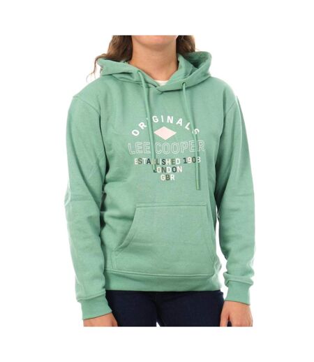 Sweat à capuche vert femme lee cooper octavi - l