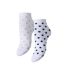 X2 paires de chaussettes blanches/pois femme pieces claura - taille unique-1