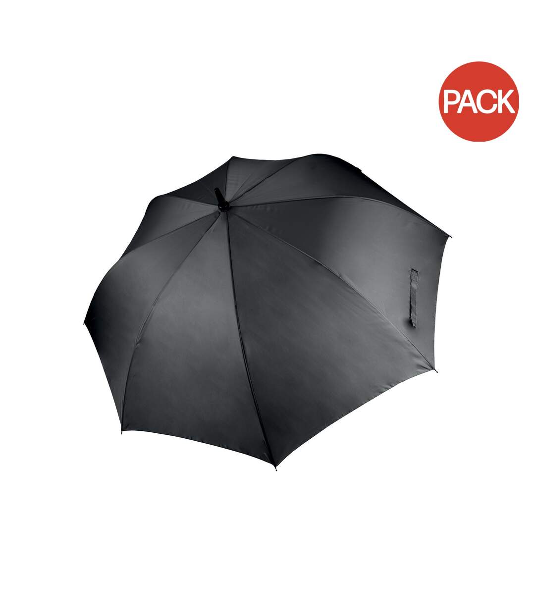 Lot de 2  Grand parapluie uni adulte unisexe taille unique noir Kimood-1