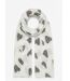 Foulard léger coeur léopard pour femme - Couleur beige-2