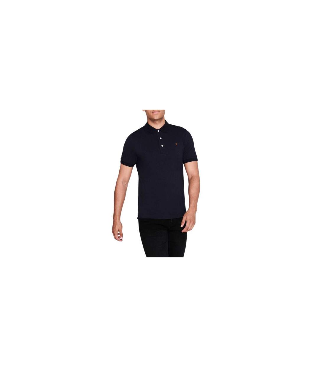 Polo Manches Courtes Homme Vrai Bleu Marine Farah-1