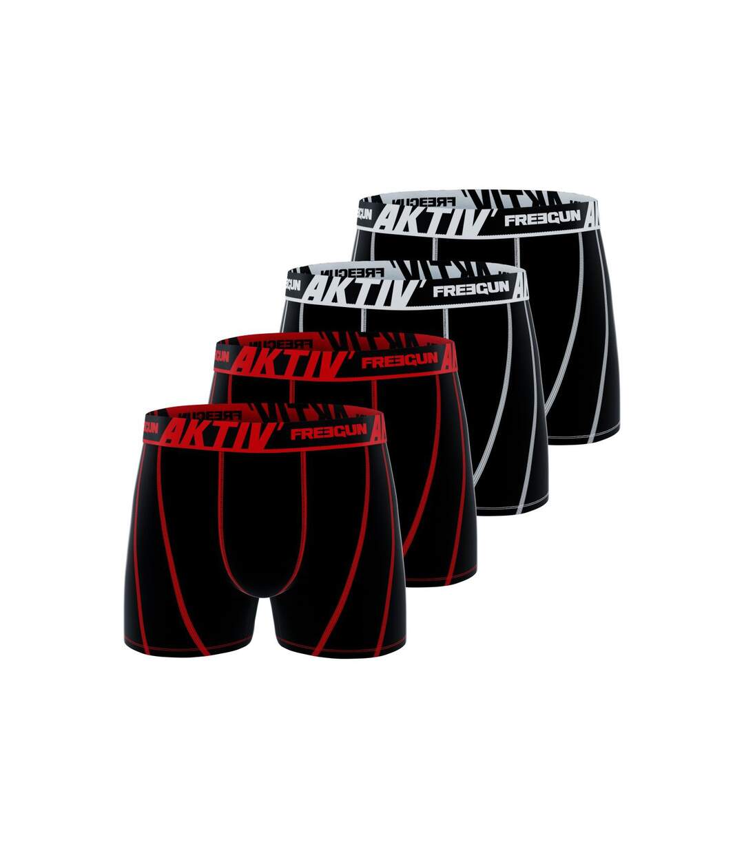 Lot de 4 boxers en coton homme Aktiv Freegun