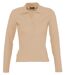 Polo manches longues - Femme - 11317 - beige sable-1