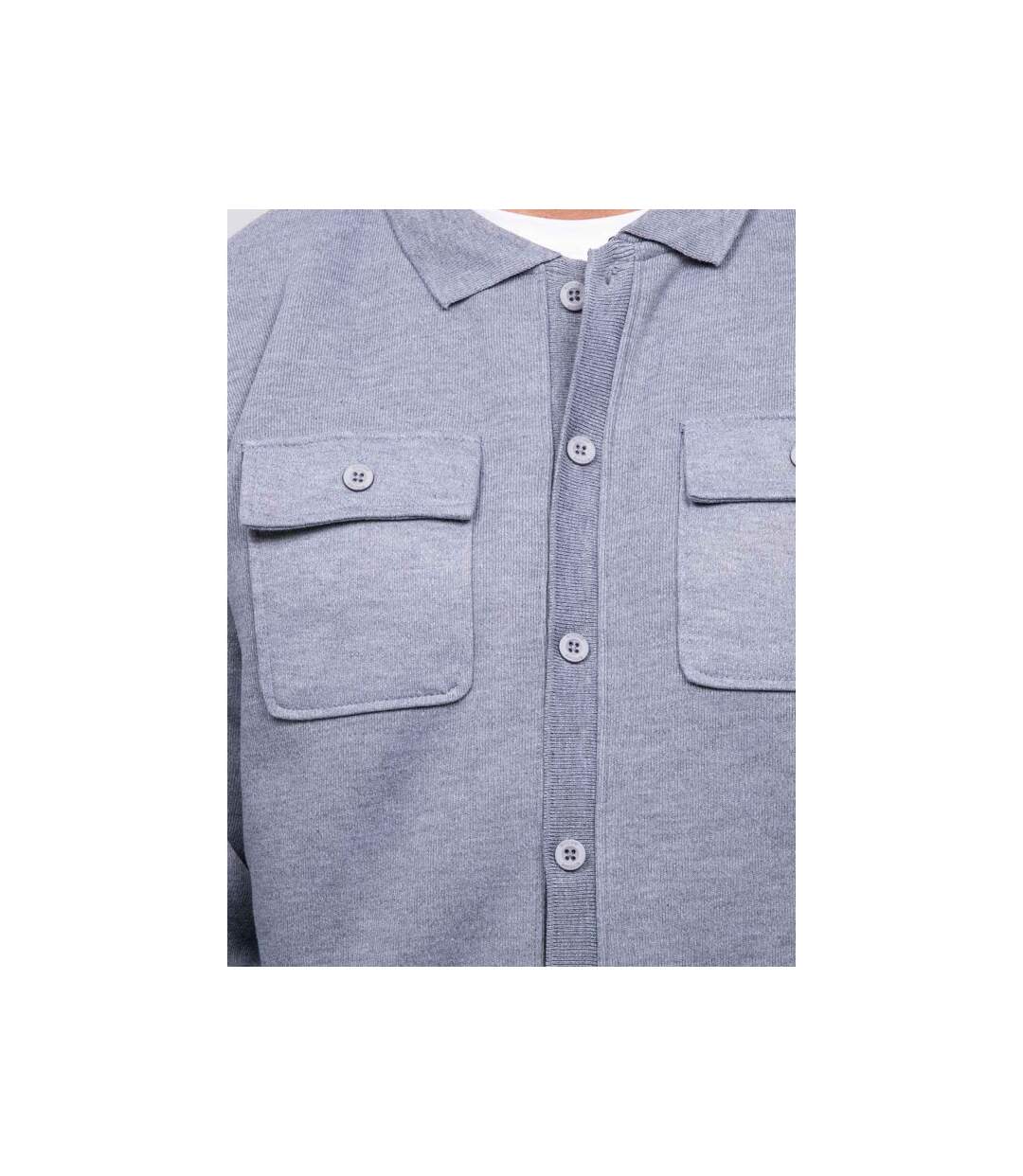 Surchemise homme maille boutonnée LINXOU-3
