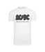 Mens Back In Black Ac/dc T-shirt Blanc MerchCode-2