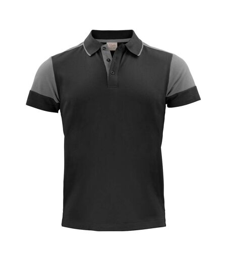 Printer Mens Prime Contrast Polo Shirt (Black/Anthracite)
