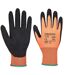 Unisex adult a335 dermi npr15 nitrile grip gloves m orange/black Portwest