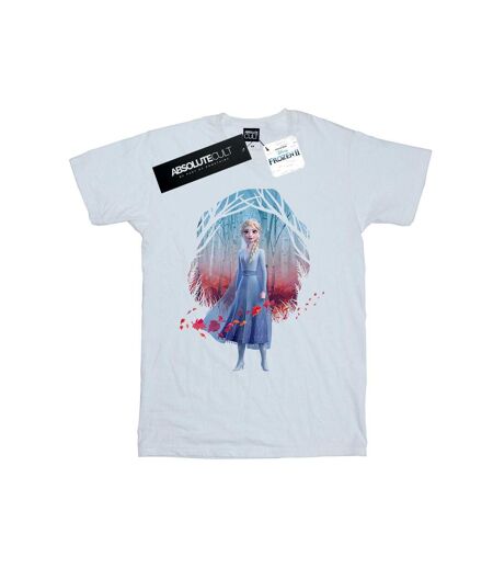 Disney Womens/Ladies Frozen 2 Elsa Find The Way Cotton Boyfriend T-Shirt (Blanc) - UTBI24353