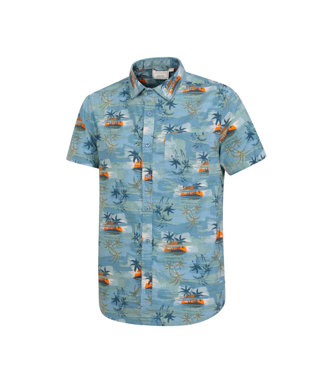 Mens tropical shirt bright blue Mountain Warehouse-3