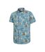Mens tropical shirt bright blue Mountain Warehouse-3