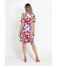 Robe cache-c¿ur manches papillon motif arty-2