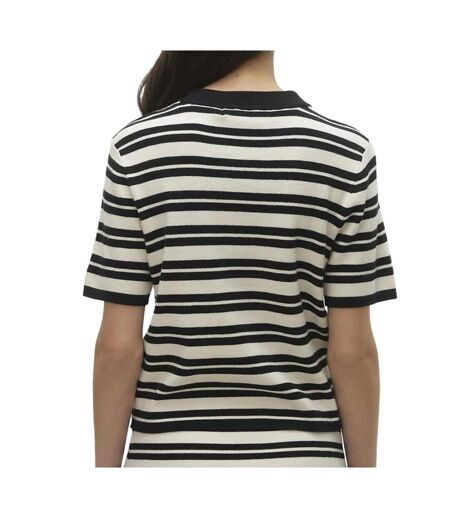 T-Shirt beige/noir femme vero moda gold