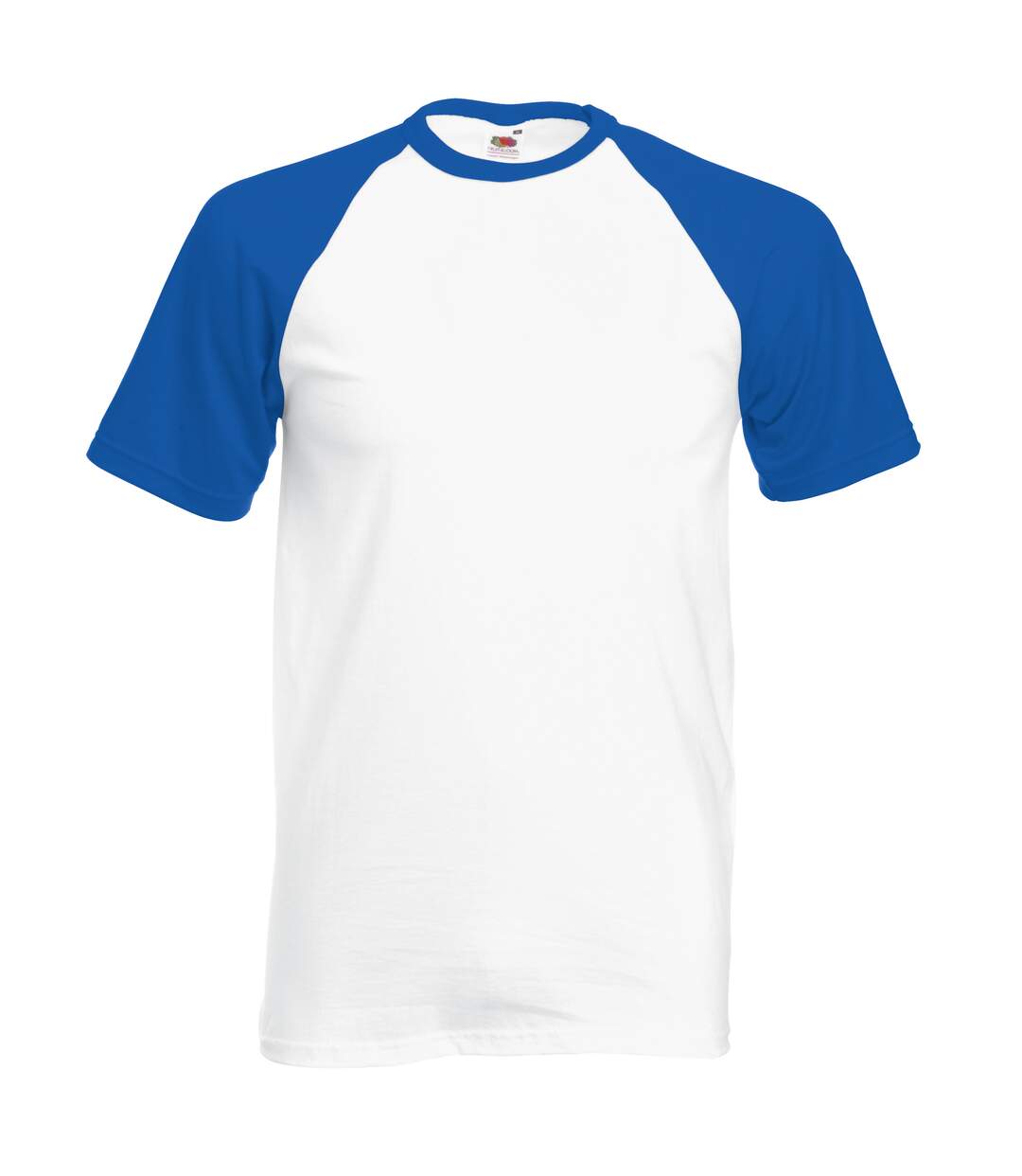 T-shirt de baseball à manches courtes  pour homme blanc/bleu royal Fruit of the Loom-1