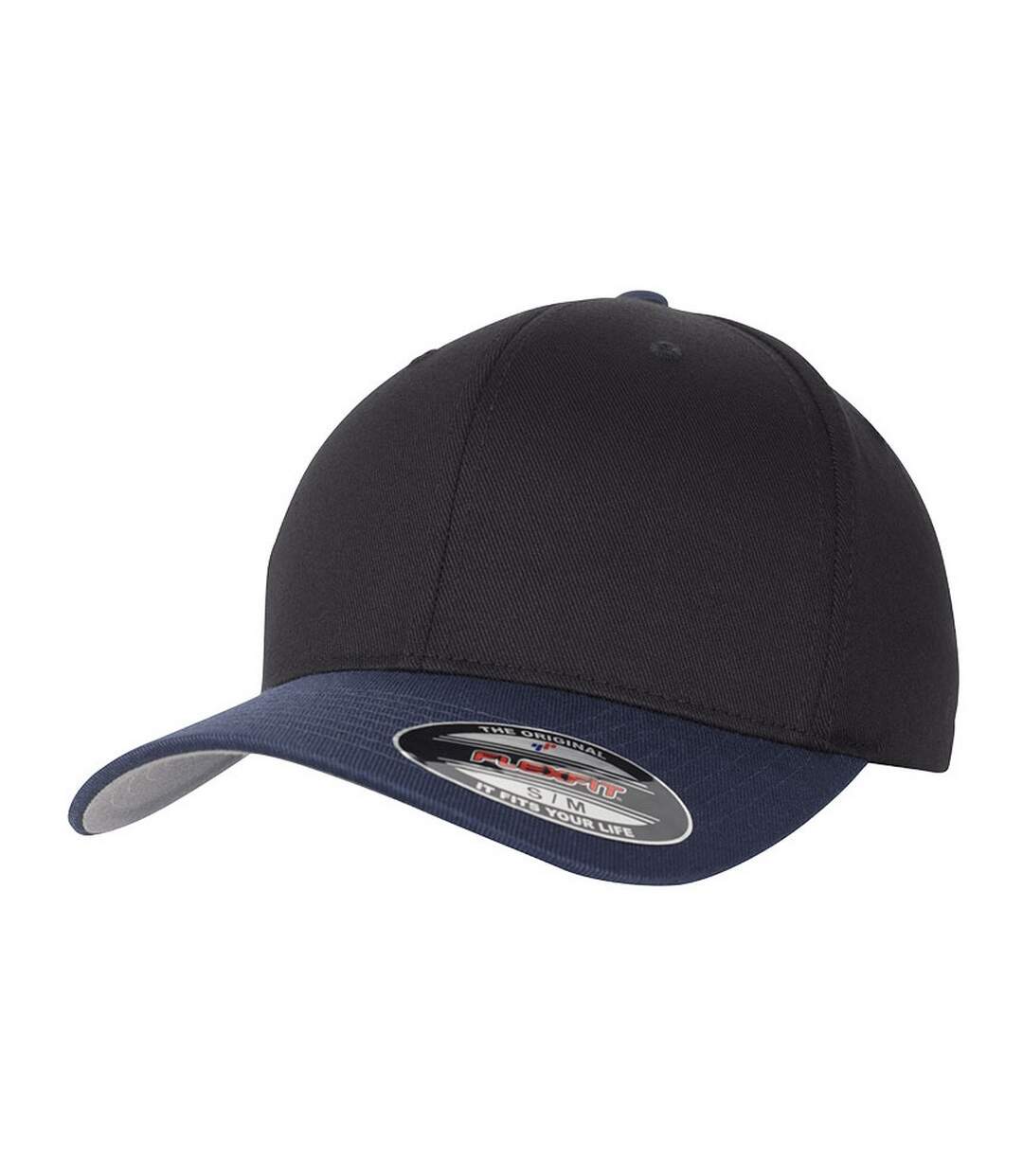 Casquette Adulte Noir Bleu Marine Flexfit-1