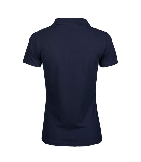 Womens/ladies Luxury Stretch Polo Shirt Navy Tee Jays