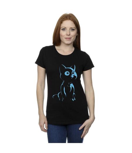 Disney T-shirt en coton Femmes/Ladies Lightyear Sox Cute Stare (Noir) - UTBI29050