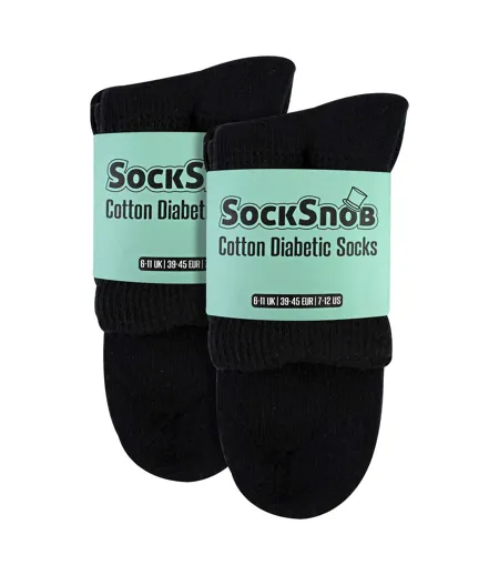 6 Pack Mens Ankle Diabetic Socks Cotton Rich Breathable Everyday Socks