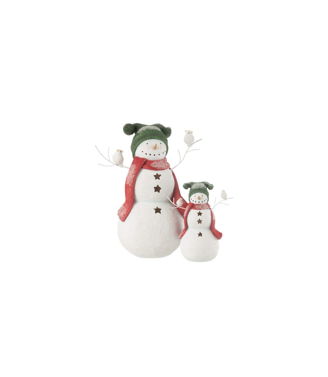 Bonhomme de Neige Déco Oiseaux 27cm Multicolore-2