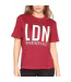 Womens/ladies London Oversized T-shirt Burgundy Blank Essentials-4