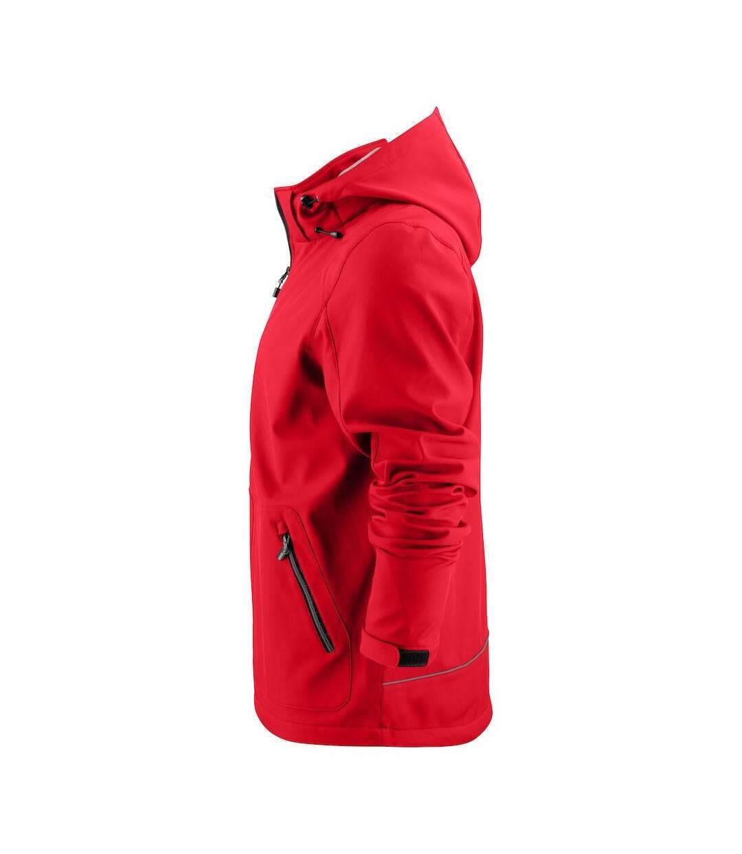 Mens Karting Soft Shell Jacket Red Printer-3