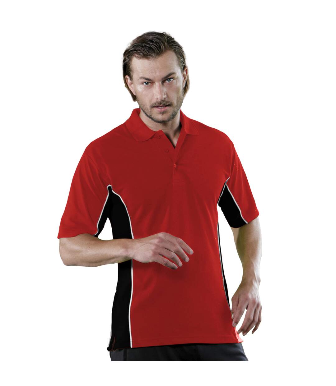 Polo à manches courtes homme rouge/noir/blanc GAMEGEAR